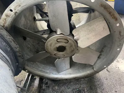 cleaned fan from duct system.